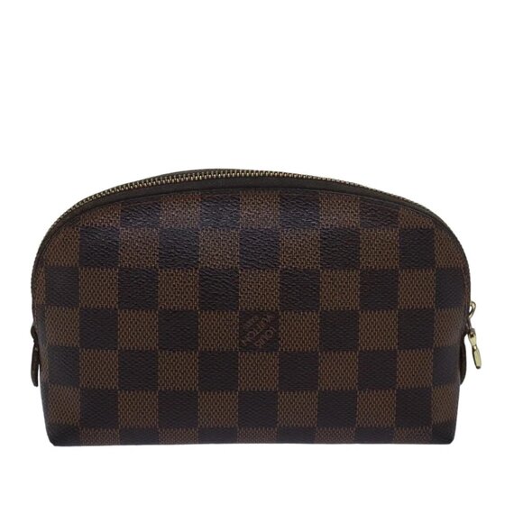LOUIS VUITTON Damier Ebene Pochette Cosmetic PM Pouch N47516 LV Auth 80308 - Picture 3 of 15